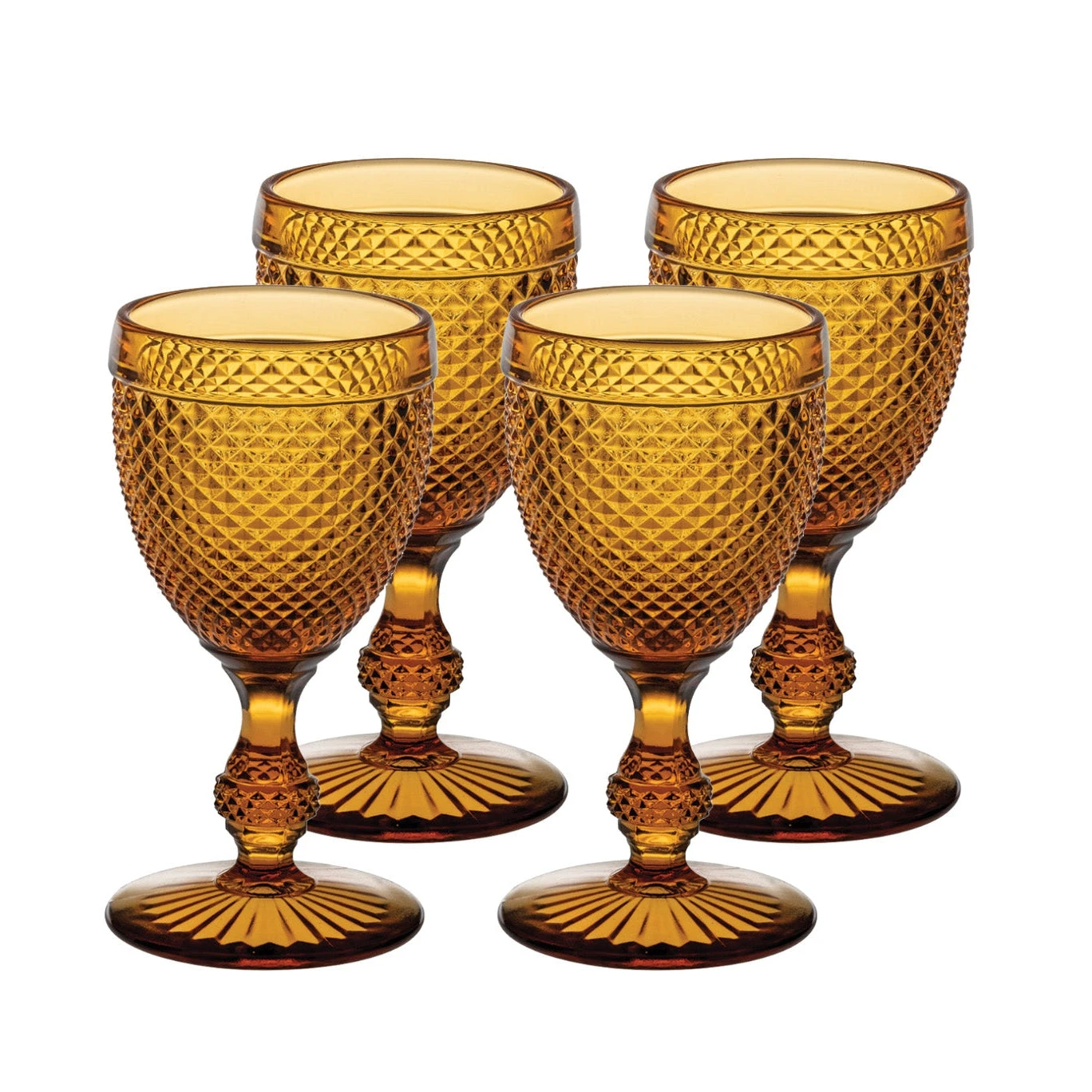 Vista Alegre Bicos Ambar Water Goblets Ambar - Set Of 4 2 Vista Alegre Bicos Ambar Water Goblets Ambar - Set Of 4 - Image 2