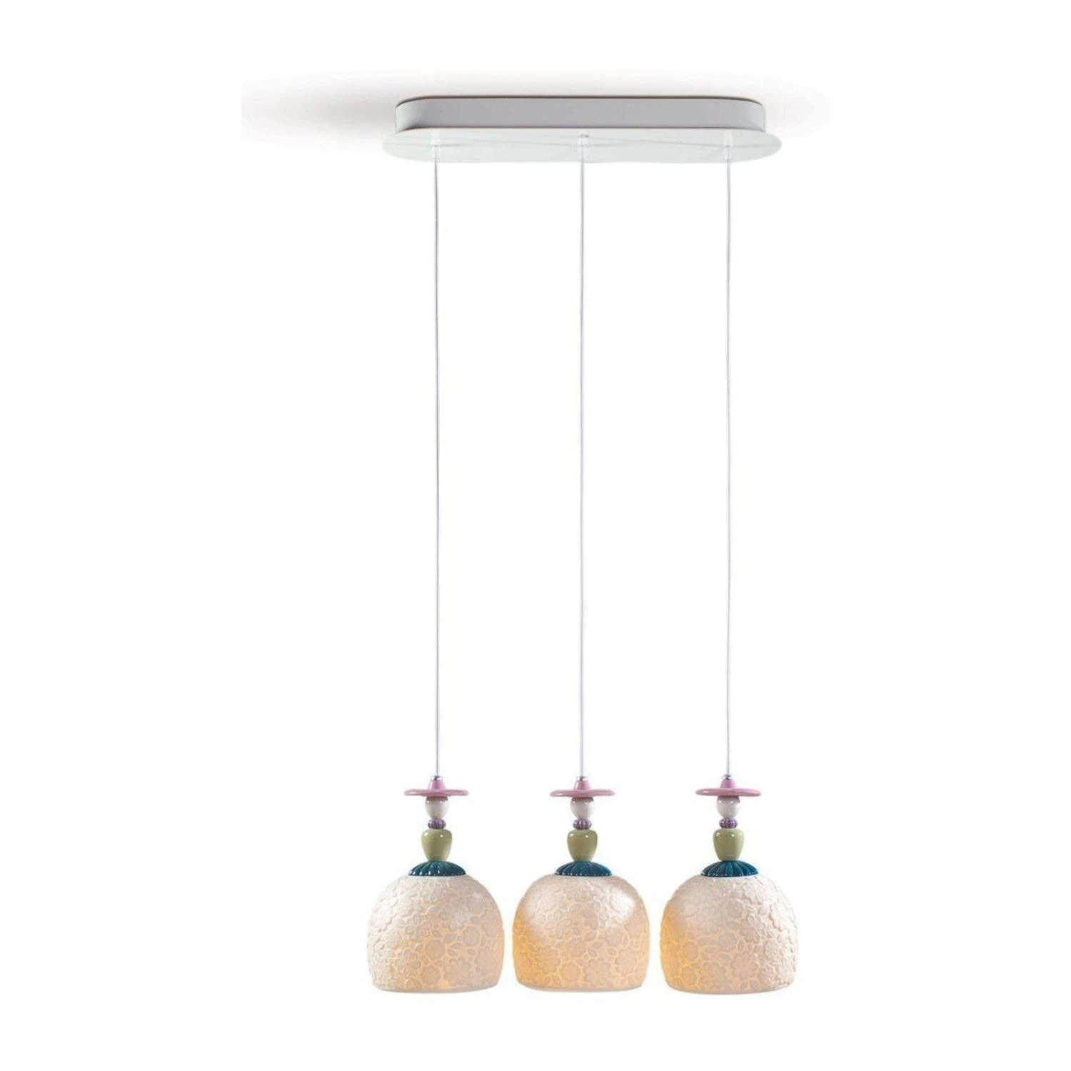 Lladro Mademoiselle Lineal Canopy 3 Lights Gazing At The Ocean Ceiling Lamp (US) 1 Lladro Mademoiselle Lineal Canopy 3 Lights Gazing At The Ocean Ceiling Lamp (US)