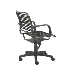 Euro Style Bungie Flat Mid Back Office Chair -Grayson-Living 02572BLK 04