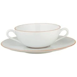 Raynaud Monceau Orange Abricot Cream Soup Saucer