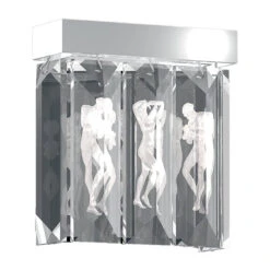 Lalique Serene 5 Prisms Figurine Wall Sconce Rectangular