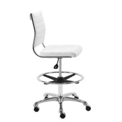 Euro Style Axel Adjustable Height Drafting Stool -Grayson-Living 10600WHT 3