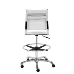Euro Style Axel Adjustable Height Drafting Stool -Grayson-Living 10600WHT 5