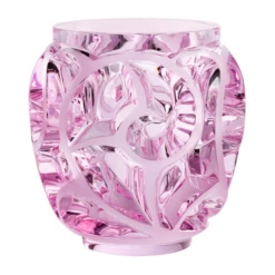 Lalique Tourbillons Pink Vase -Grayson-Living 10801500 LaliqueVaseTourbillonslustrrose