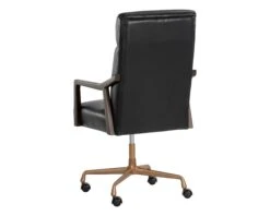 Sunpan Collin Office Chair - Brown - Cortina Black Leather 9 Sunpan Collin Office Chair - Brown - Cortina Black Leather -Grayson-Living 110540 4
