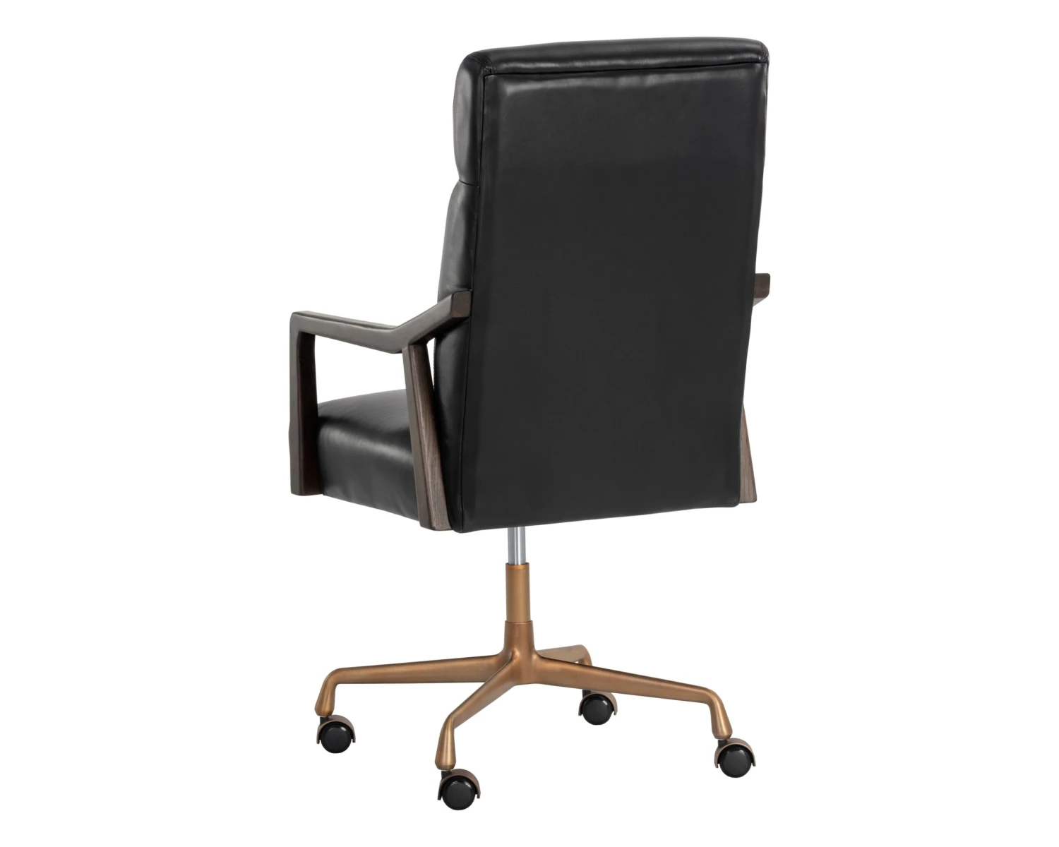 Sunpan Collin Office Chair - Brown - Cortina Black Leather 5 Sunpan Collin Office Chair - Brown - Cortina Black Leather - Image 5