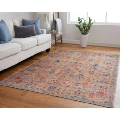 Feizy Rawlins 39HPF Transitional Moroccan In Tan/Pink/Blue -Grayson-Living 155a80b2095867e71d1baf1040efc8821103d8e0