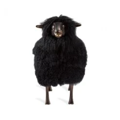 Interlude Leon Sheep Sculpture - Black