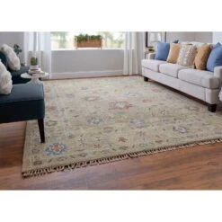 Feizy Fillmore 69CJF Transitional Floral & Botanical In Brown/Tan/Blue -Grayson-Living 19824918c3f259d3faff8beeb5bdc03725864af8