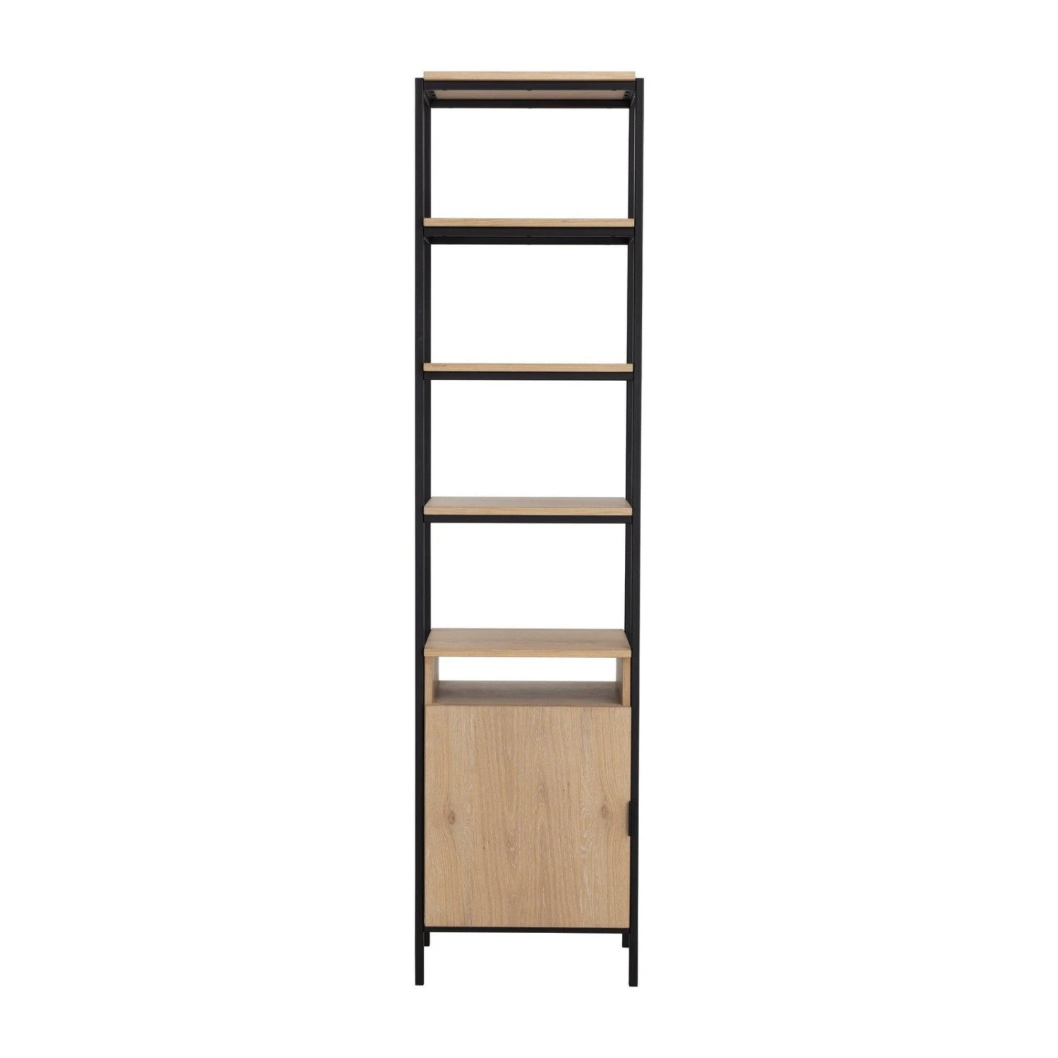 Sunpan Ambrose Modular Bookcase - Small - Rustic Oak - Black 3 Sunpan Ambrose Modular Bookcase - Small - Rustic Oak - Black - Image 3