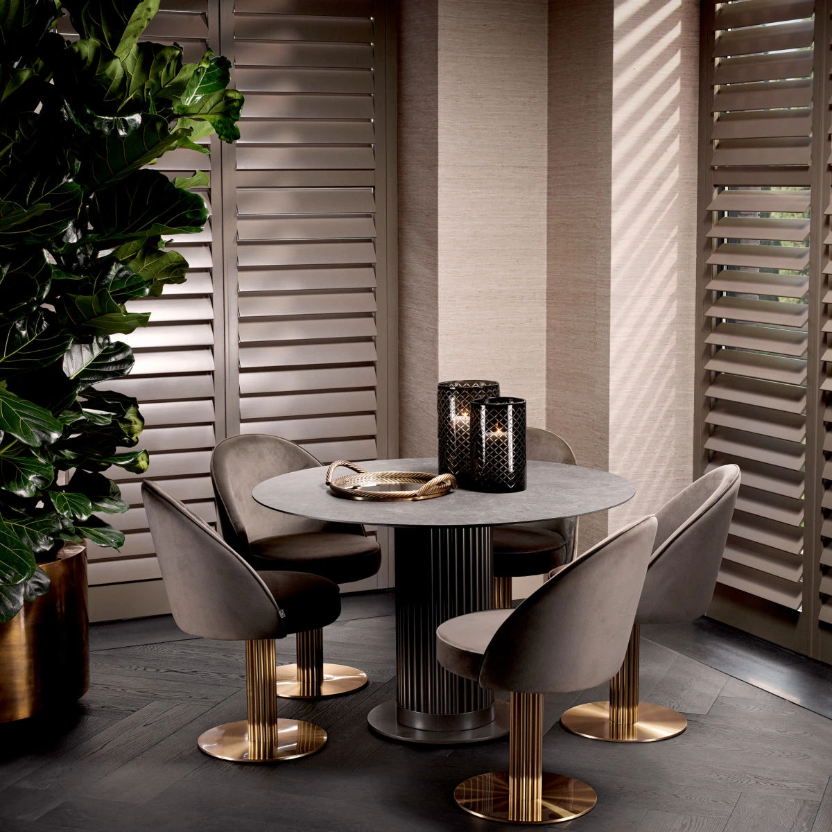 Eichholtz Volterra Outdoor Dining Table Round 2 Eichholtz Volterra Outdoor Dining Table Round - Image 2