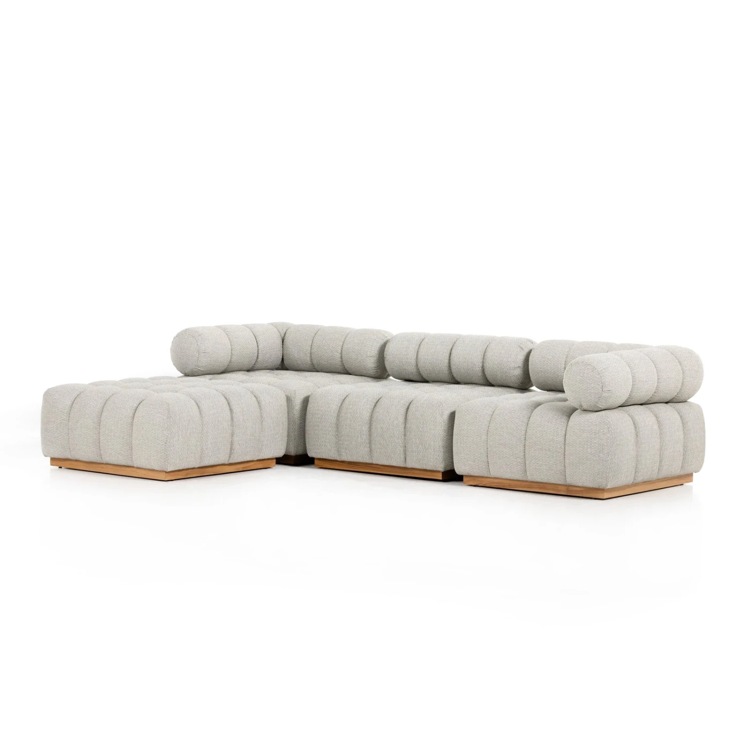Four Hands Roma Outdoor 3 PC Sectional With Ottoman 1 Four Hands Roma Outdoor 3 PC Sectional With Ottoman