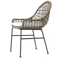 Four Hands Bandera Outdoor Dining Chair Low Arm With Cushion -Grayson-Living 232553 001 DET 3