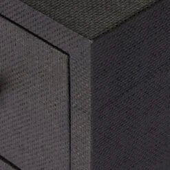 Four Hands Fiona Nightstand-Black Raffia 24 Four Hands Fiona Nightstand-Black Raffia -Grayson-Living 233437 001 DET 1