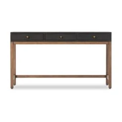 Four Hands Fiona Desk-Black Raffia 16 Four Hands Fiona Desk-Black Raffia -Grayson-Living 233438 001 FRT 1