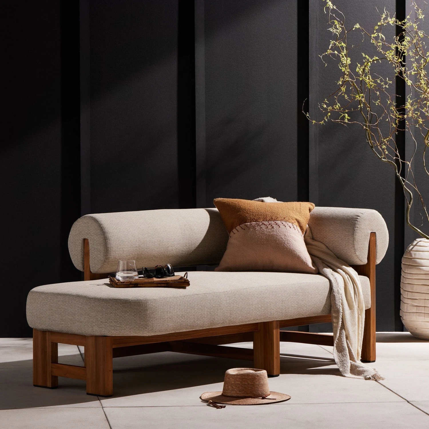 Four Hands Malta Outdoor Chaise 2 Four Hands Malta Outdoor Chaise - Image 2