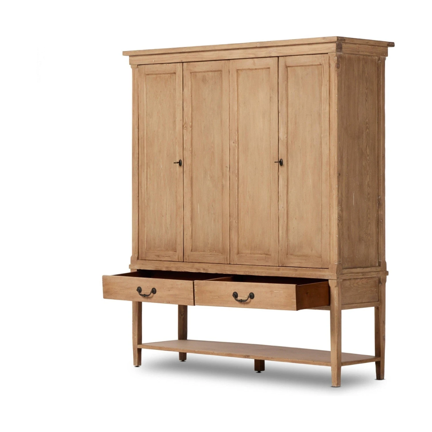 Four Hands Brimley Wide Cabinet-Aged Light Pine 5 Four Hands Brimley Wide Cabinet-Aged Light Pine - Image 5