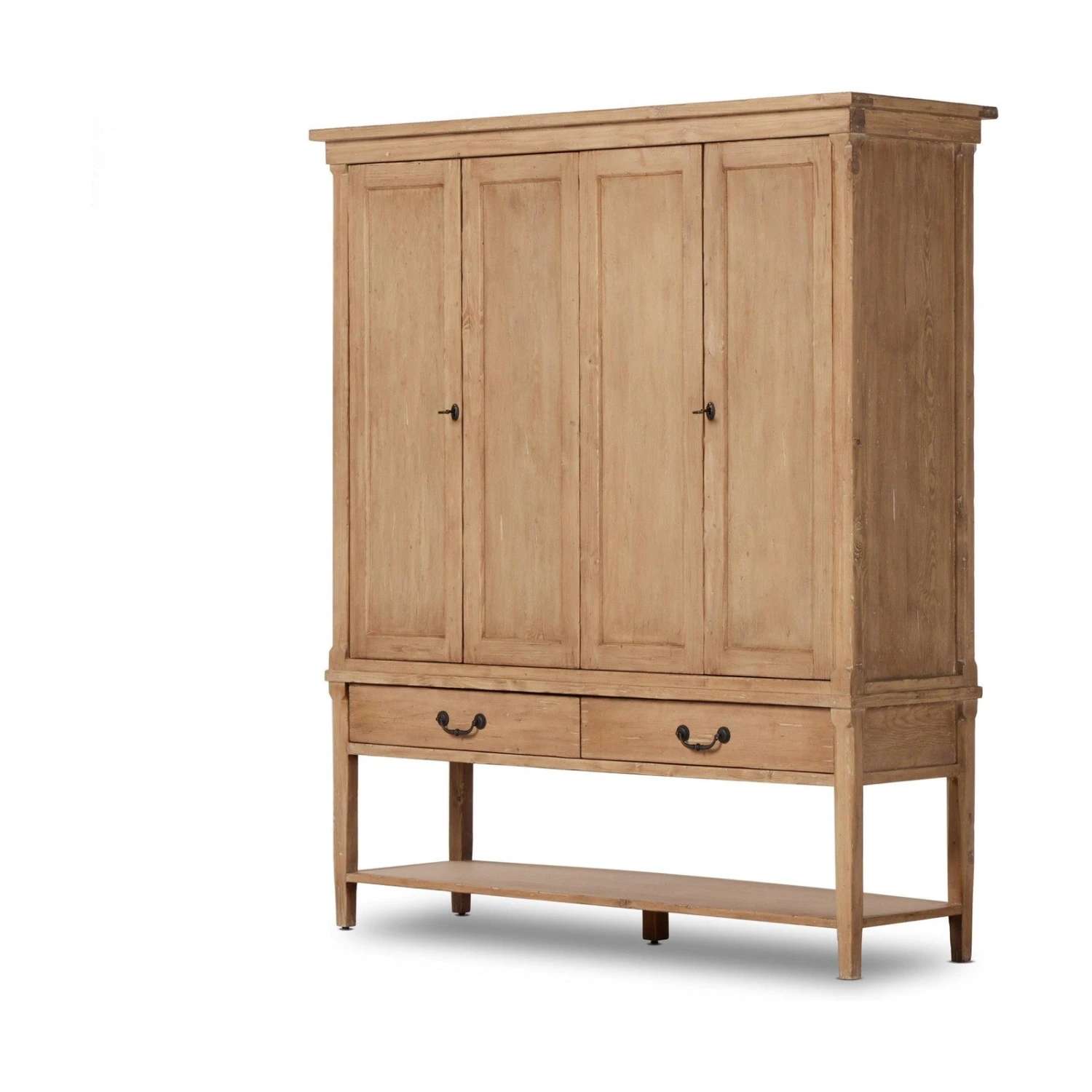 Four Hands Brimley Wide Cabinet-Aged Light Pine 1 Four Hands Brimley Wide Cabinet-Aged Light Pine