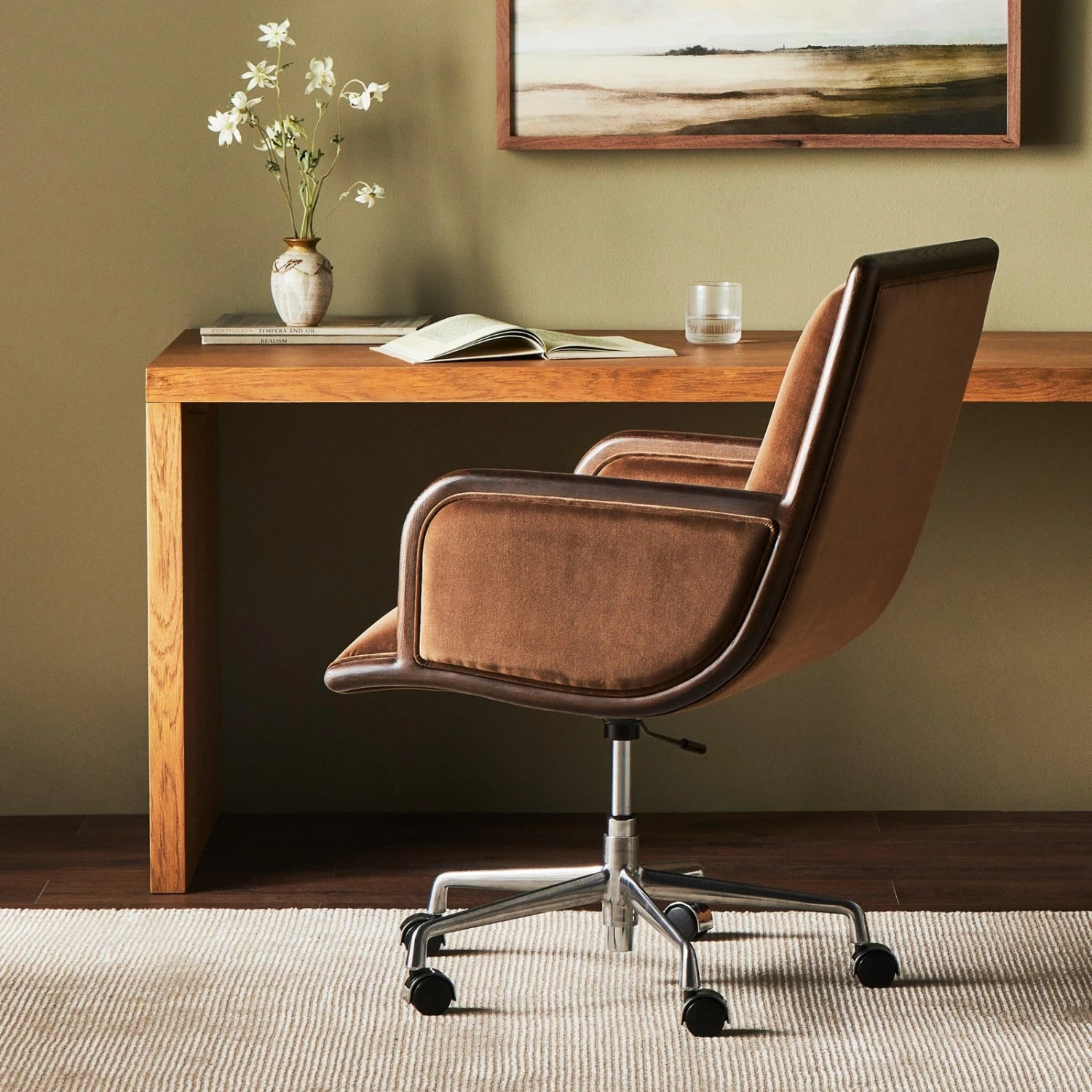 Four Hands Samford Desk Chair - Sapphire Coco 2 Four Hands Samford Desk Chair - Sapphire Coco - Image 2