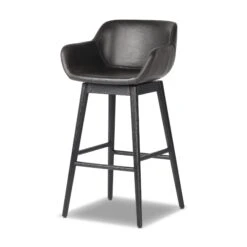 Four Hands Hannah Swivel Bar + Counter Stool Sonoma Black