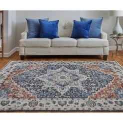 Feizy Kaia 39HTF Transitional Medallion In Ivory/Blue/Red 12 Feizy Kaia 39HTF Transitional Medallion In Ivory/Blue/Red -Grayson-Living 28d53b0f8a301c0c6fc23da0e5abf77afcaa1fd9