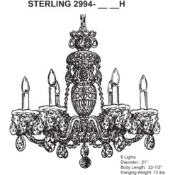 Schonbek Sterling 2994 Chandelier -Grayson-Living 2994 li