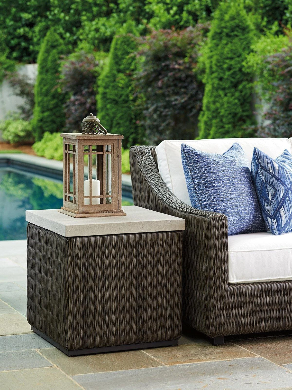 Tommy Bahama Outdoor Cypress Point Ocean Terrace Square End Table 2 Tommy Bahama Outdoor Cypress Point Ocean Terrace Square End Table - Image 2