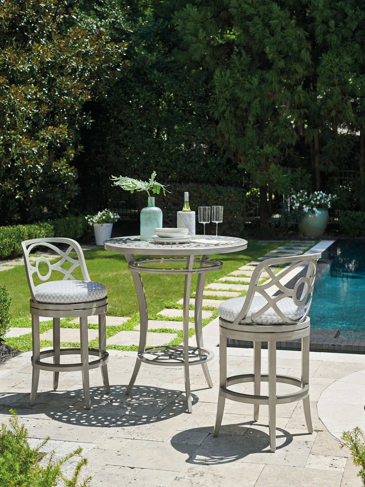 Tommy Bahama Outdoor Silver Sands Swivel Bar Stool 3 Tommy Bahama Outdoor Silver Sands Swivel Bar Stool - Image 3