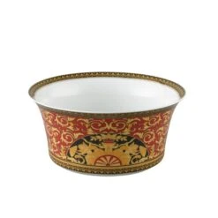 Versace Medusa Red Vegetable Bowl Open - 9.75 Inch