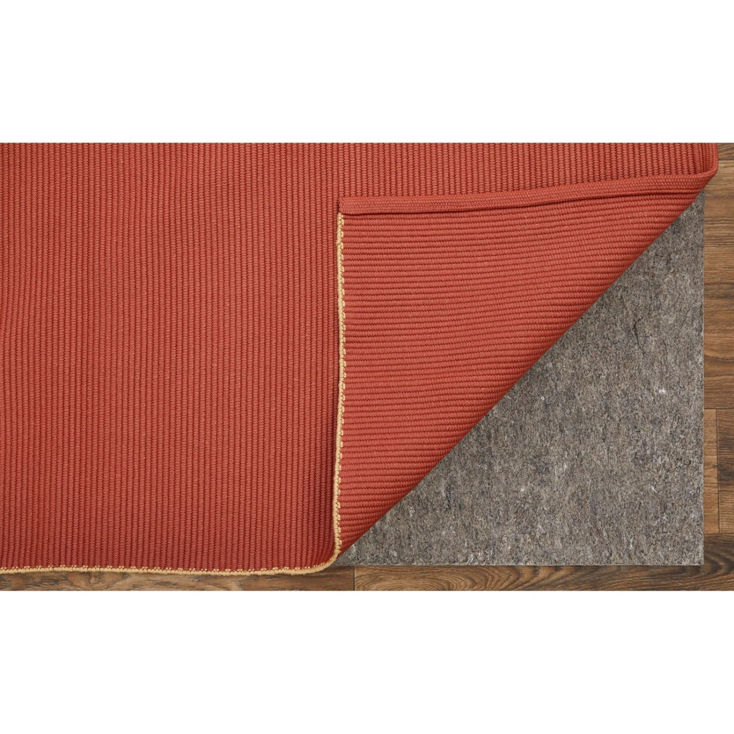 Feizy Theo 0827F Modern Solid In Red/Tan 3 Feizy Theo 0827F Modern Solid In Red/Tan - Image 3