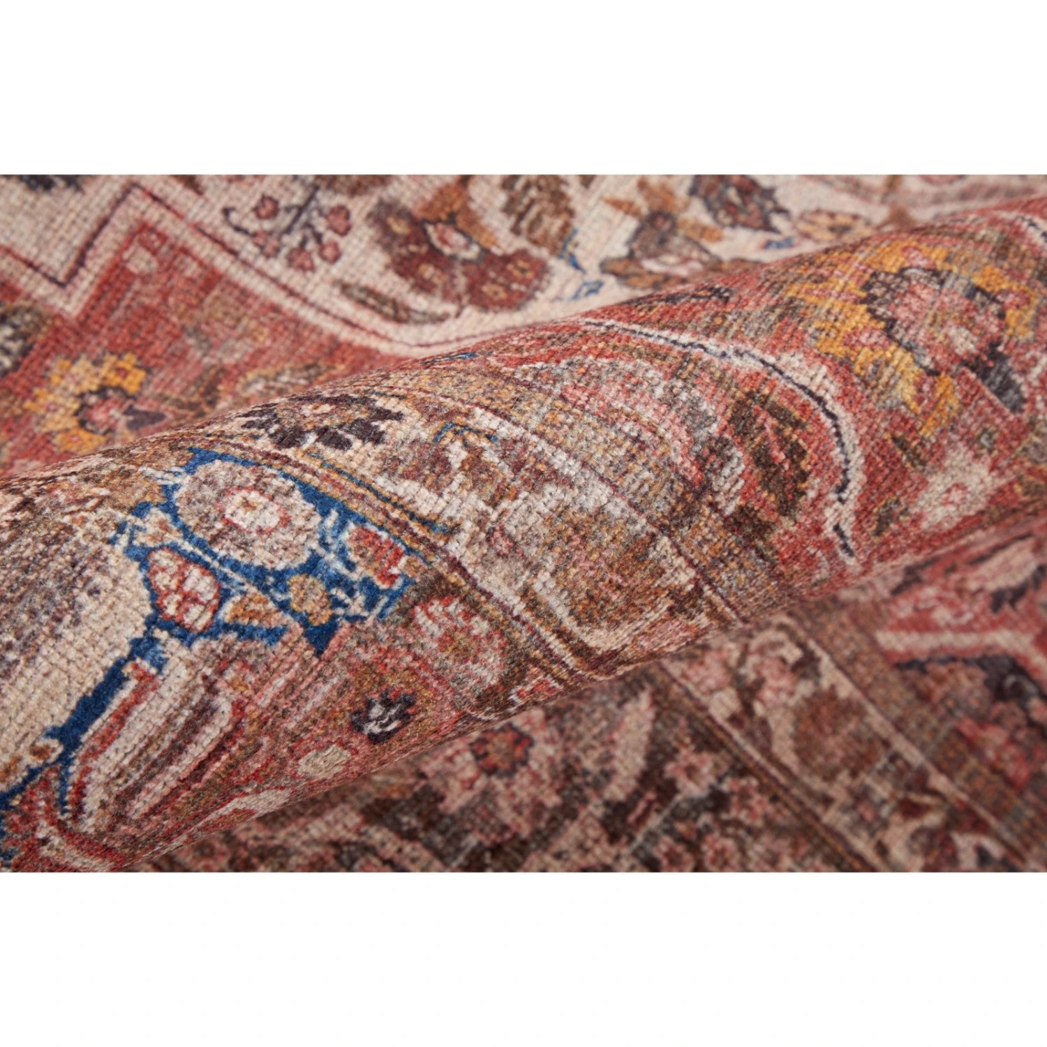 Feizy Rawlins 39HNF Transitional Medallion In Red/Tan/Pink 10 Feizy Rawlins 39HNF Transitional Medallion In Red/Tan/Pink - Image 10