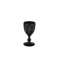 Vista Alegre Bicos Frosted Black Goblet - Set Of 4