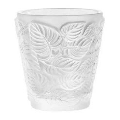 Lalique Feuilles Votive Clear