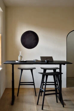 Ethnicraft Bok Adjustable Desk 27 Ethnicraft Bok Adjustable Desk -Grayson-Living 51522 59216 Oak Black adjustable desk black legs 53041