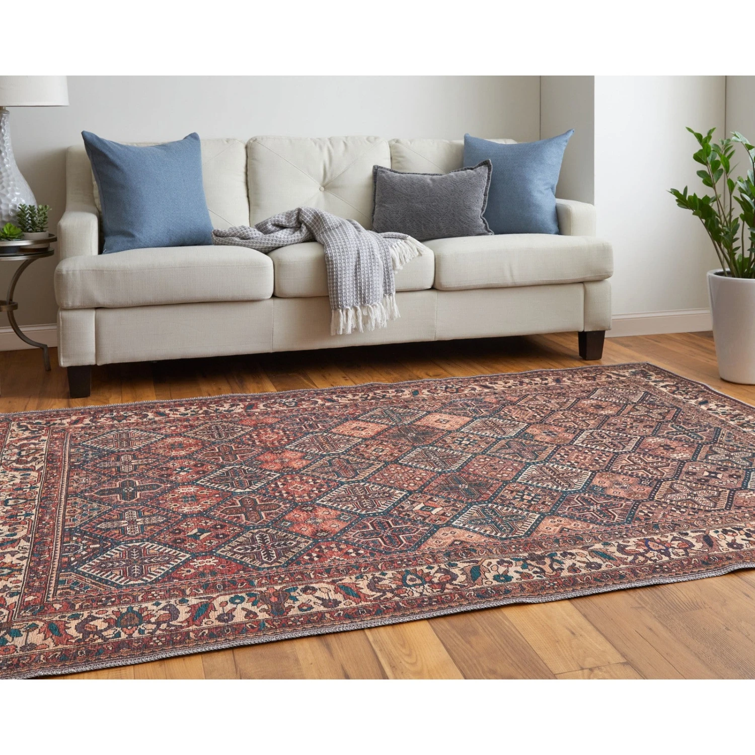 Feizy Rawlins 39HKF Transitional Oriental In Brown/Red/Ivory 4 Feizy Rawlins 39HKF Transitional Oriental In Brown/Red/Ivory - Image 4