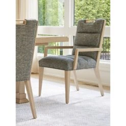 Tommy Bahama Home Sunset Key Aiden Channeled Upholstered Arm Chair -Grayson-Living 578 883 433621 WS