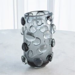 Global Views Rondelle Vase - Grey 14 Global Views Rondelle Vase - Grey -Grayson-Living 58377