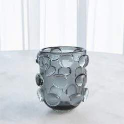 Global Views Rondelle Vase - Grey 18 Global Views Rondelle Vase - Grey -Grayson-Living 58378
