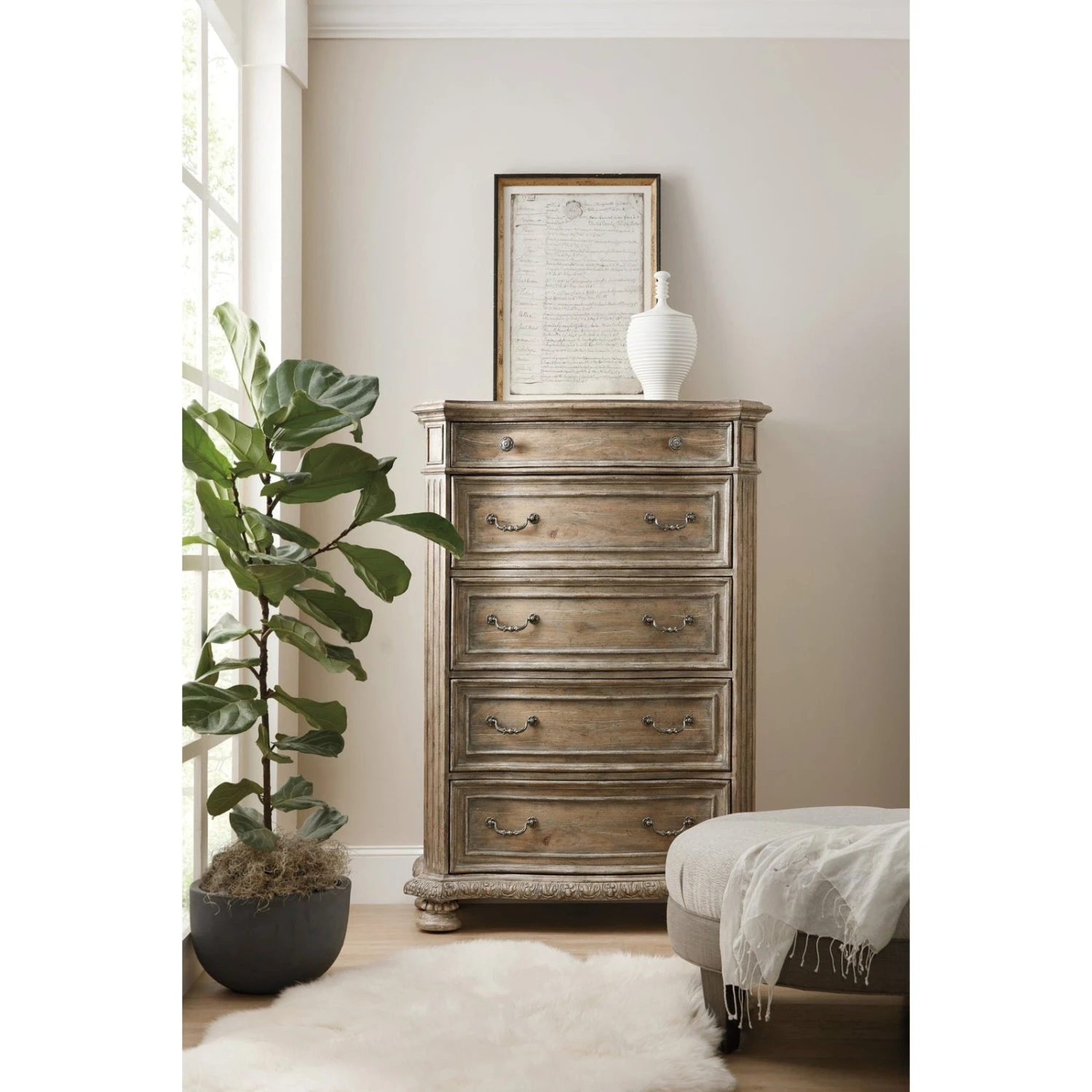 Hooker Furniture Castella Five Drawer Chest 2 Hooker Furniture Castella Five Drawer Chest - Image 2