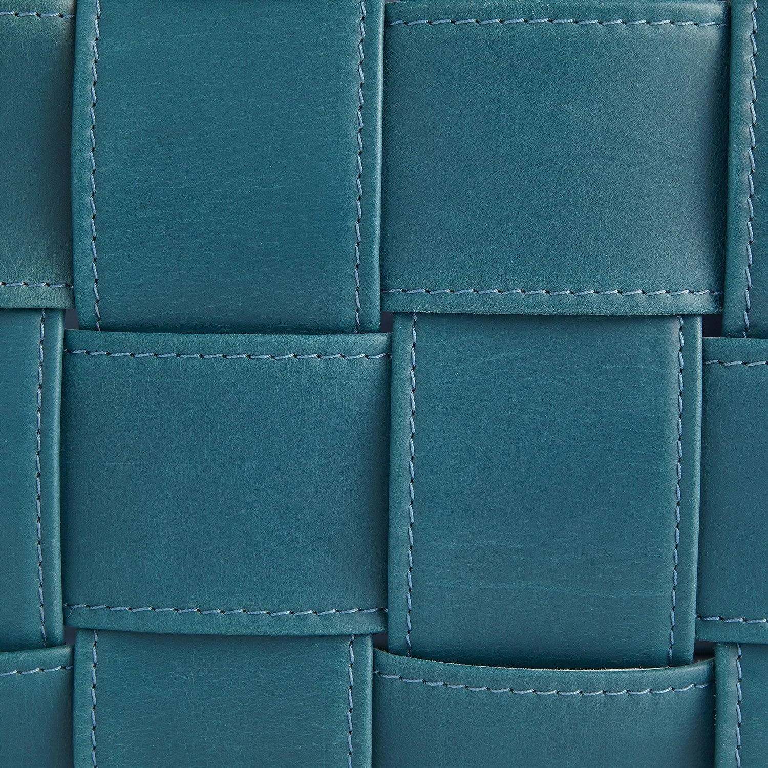 Global Views Soft Woven Leather Basket - Azure 7 Global Views Soft Woven Leather Basket - Azure - Image 7