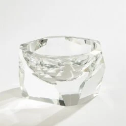 Global Views Multi Facet Crystal Bowl - Clear -Grayson-Living 59065