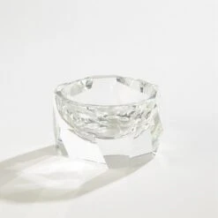 Global Views Multi Facet Crystal Bowl - Clear -Grayson-Living 59067