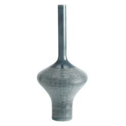 Global Views Ridged Bottle - Azure 11 Global Views Ridged Bottle - Azure -Grayson-Living 60019