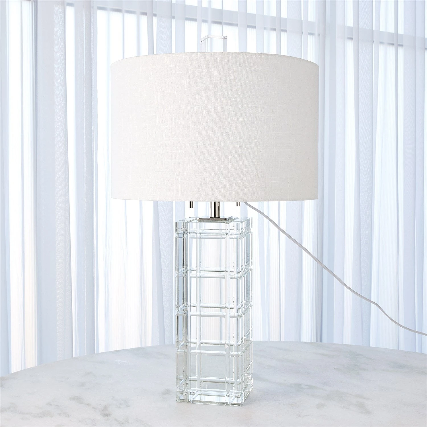 Global Views Crystal Plaid Lamp DSC 2 Global Views Crystal Plaid Lamp DSC - Image 2