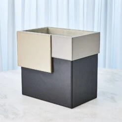 Global Views Piet TriColor Wastebasket DSC