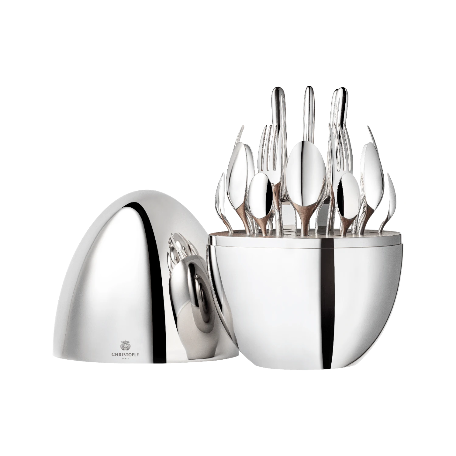 Christofle Mood Silver-Plated 24-Piece Flatware Set 1 Christofle Mood Silver-Plated 24-Piece Flatware Set