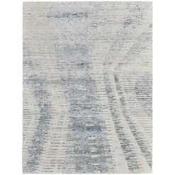 Feizy Brighton 69CGF Modern Abstract In Ivory/Blue/Gray