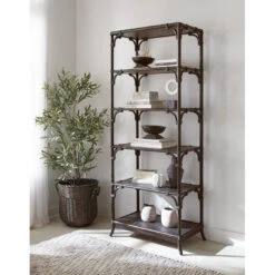Hooker Furniture Retreat Pole Rattan Bookcase 7 Hooker Furniture Retreat Pole Rattan Bookcase -Grayson-Living 6950 10445 99 room