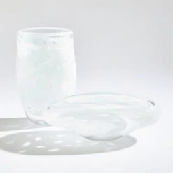 Global Views Netted Bowl & Vase - White