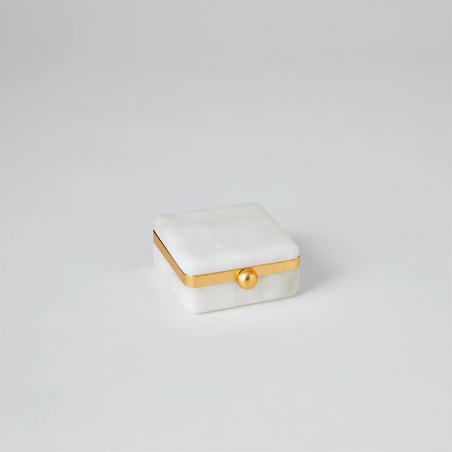 Global Views Gold Band Swivel Alabaster Box 5 Global Views Gold Band Swivel Alabaster Box - Image 5